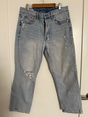 GAP Light Blue High-Rise Distressed Women's Jeans
